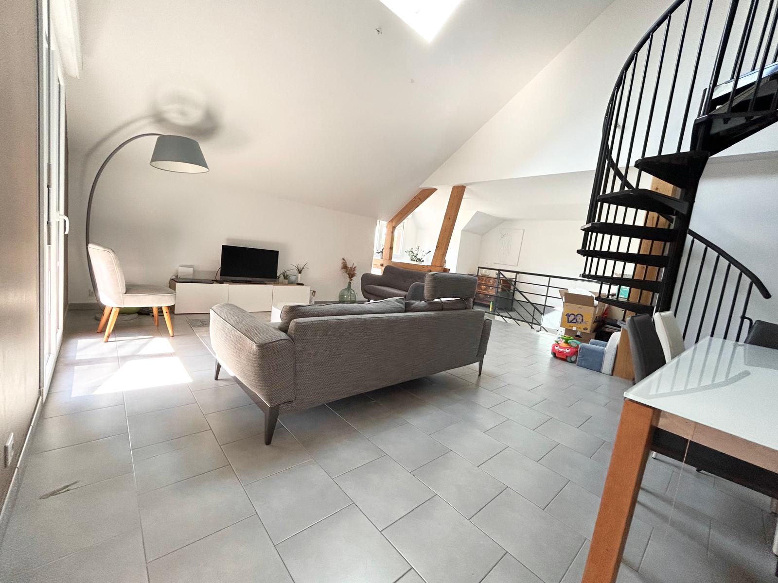 Vue pièce de vie – Duplex 135 m² Larivière